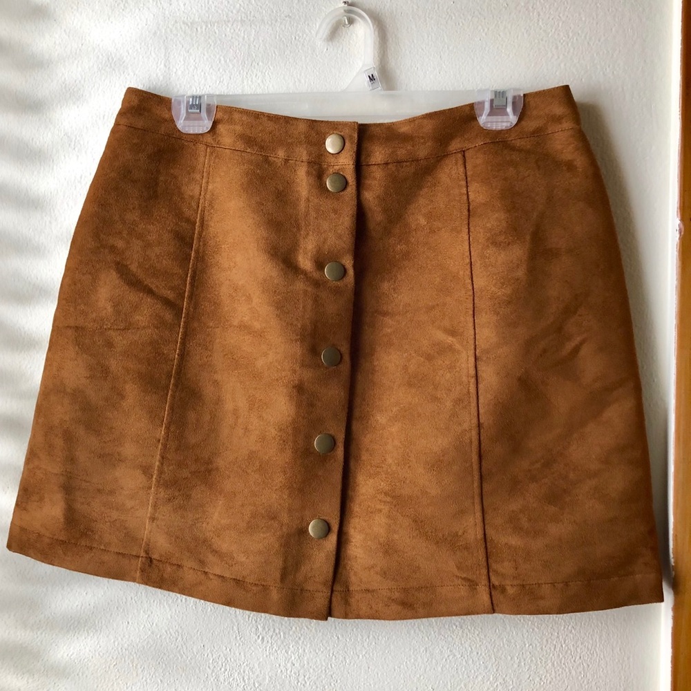 Old Navy Brown Suede Skirt Sz 10